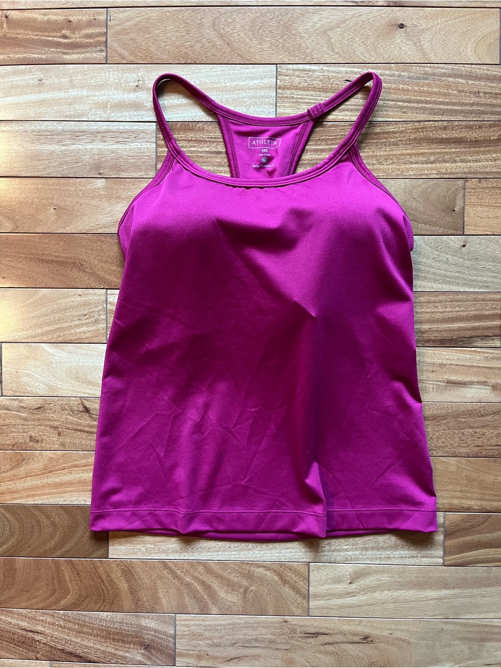 Size 34C Athleta Pink Racerback Performance Tank Top